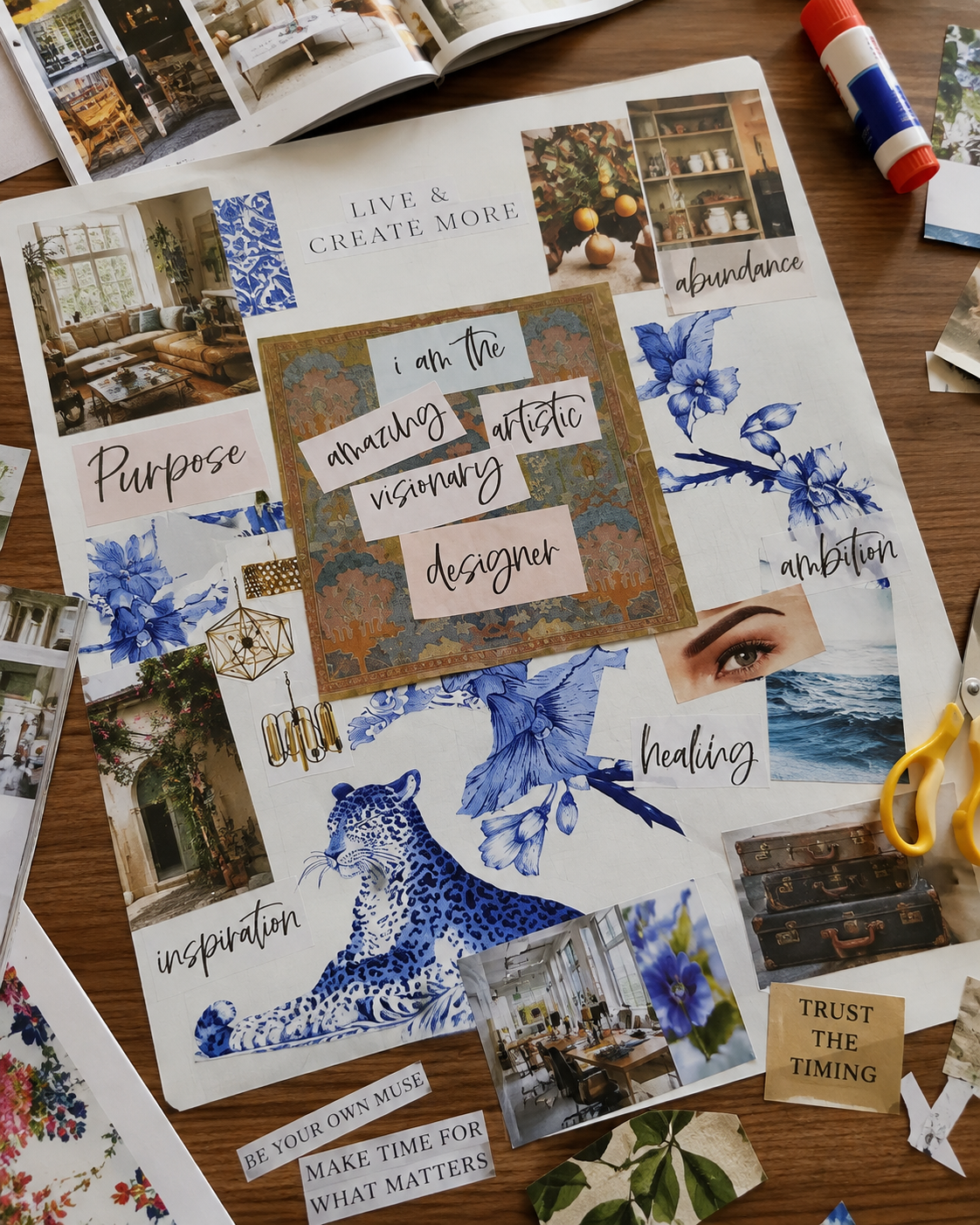 Interior Designer Vision Board from A Reason for Being vision board from A Reason 4 Being Workshop